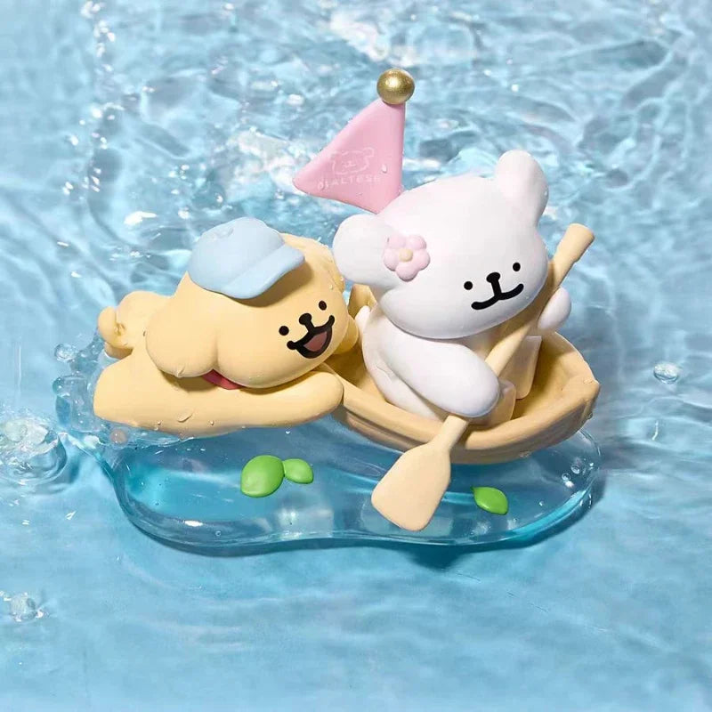 Plzdot Maltese Line Puppy Happy Outing Series Blind Box Mystery Box Toys Cute Action Anime Figure Kawaii Model Gift