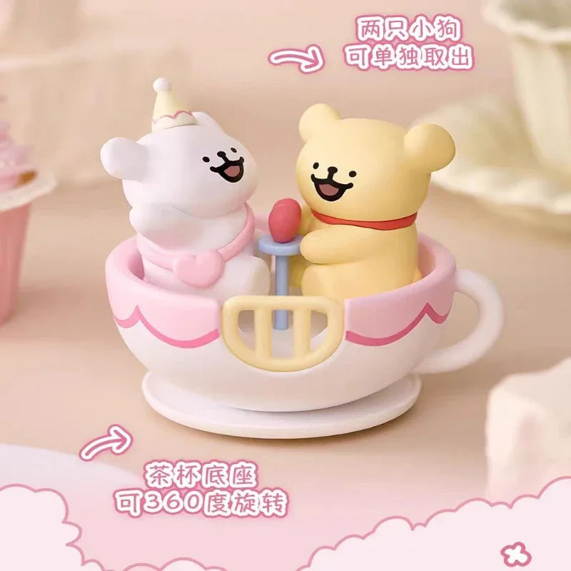 Plzdot Maltese Line Puppy Happy Outing Series Blind Box Mystery Box Toys Cute Action Anime Figure Kawaii Model Gift