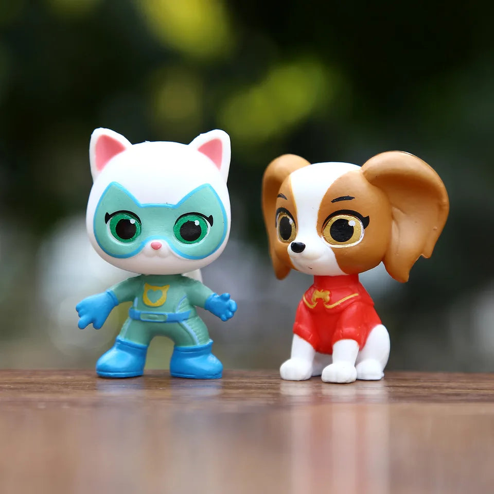 5PCS/SET Hot-selling Super Kitty Team Superkitties Toy Doll Cat Cute Car Ornament Action Figures 2 Styles
