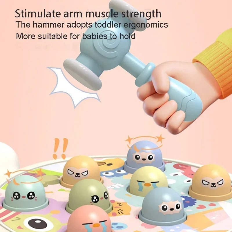 Cartoon Montessori Seal Hammer Knocking Game Education Educational Children's Desktop Parent-Child Interactive Musical Toys