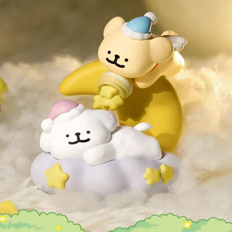 Plzdot Maltese Line Puppy Happy Outing Series Blind Box Mystery Box Toys Cute Action Anime Figure Kawaii Model Gift