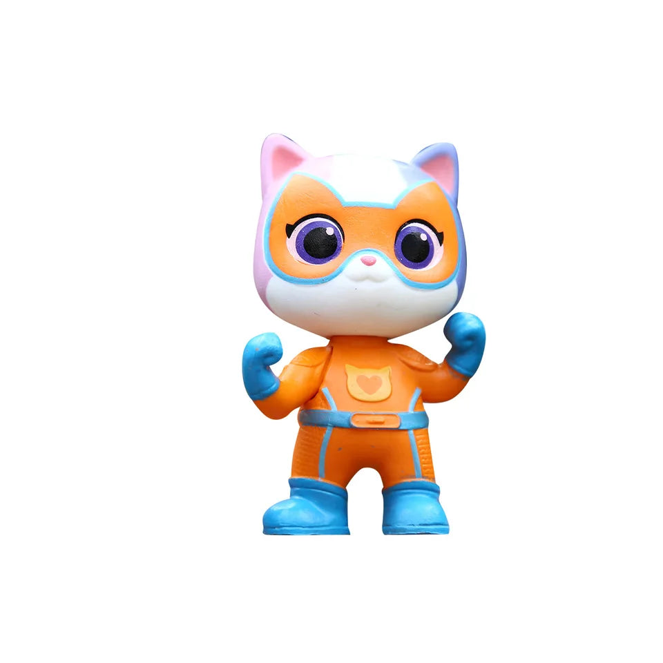 5PCS/SET Hot-selling Super Kitty Team Superkitties Toy Doll Cat Cute Car Ornament Action Figures 2 Styles