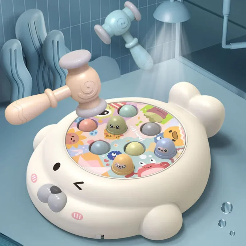 Cartoon Montessori Seal Hammer Knocking Game Education Educational Children's Desktop Parent-Child Interactive Musical Toys