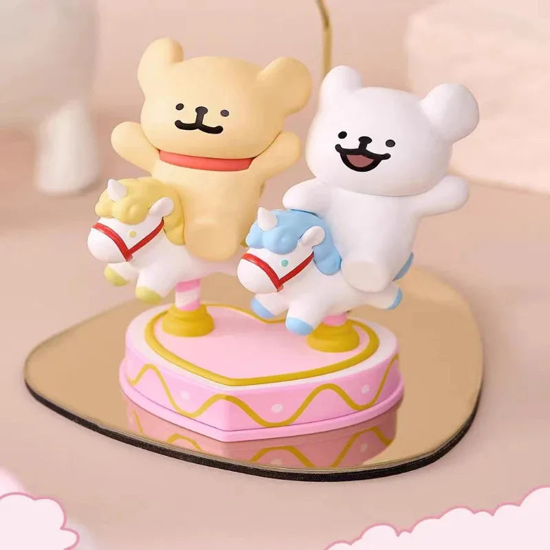 Plzdot Maltese Line Puppy Happy Outing Series Blind Box Mystery Box Toys Cute Action Anime Figure Kawaii Model Gift
